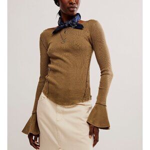 🆕 FREE PEOPLE Soul Sister Layering Top / Military Olive